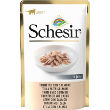 Schesir (It) Schesir Cat Tuna with Salmon Jelly, 50g - tuncis un lasis želejā