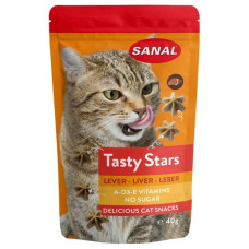 Sanal (Nl) SANAL Tasty Stars Liver, 40g - mīkstas zvaigznītes ar aknām