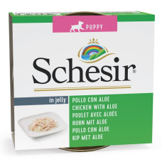 Schesir (It) SCHESIR Puppy Chicken Fillets with Aloe in Jelly, 150g - vistas fileja un alveja želejā kucēniem