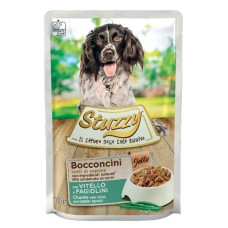 Stuzzy (It) Stuzzy Dog Bocconcini Veal and Green Beans Jelly, 100g - gabaliņi želejā ar teļa gaļu un pakšu pupiņām suņiem