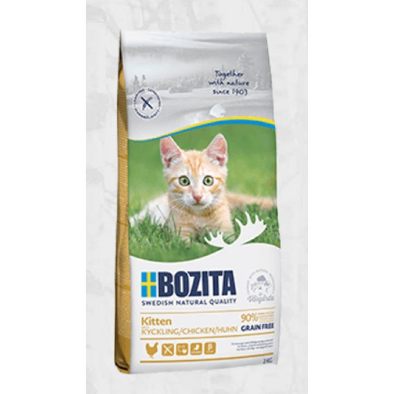 Bozita (Se) Bozita Grain Free Kitten Chicken, 10kg - bezgraudu barība ar vistu kaķēniem