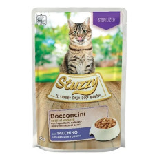 Stuzzy (It) Stuzzy Cat Bocconcini Sterilized Turkey, 85g - gaļas gabaliņi mērcē ar tītaru sterilizētiem kaķiem