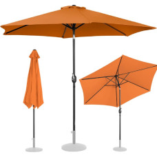 Uniprodo Dārza lietussargs apaļš, liels noliecams ar kloķa diametru. 300 cm oranžs