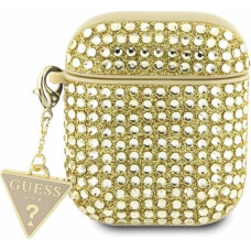 Guess GUA2HDGTPD AirPods 1|2 cover złoty|gold Rhinestone Triangle Charm