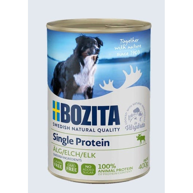 Bozita (Se) Bozita Single Protein Elk, 400g - bezgraudu aļņa pastēte