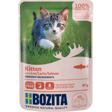 Bozita (Se) Bozita Kitten Salmon Sauce, 85g - bezgraudu gaļas gabaliņi ar lasi mērcē kaķēniem, junioriem, grūsnām un laktējošām kaķenēm