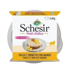 Schesir (It) Schesir Petit Délice Mousse, 2x40g - sakulta vista, tuncis un mango