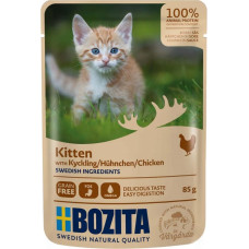 Bozita (Se) Bozita Kitten Chicken Sauce, 85g - bezgraudu gaļas gabaliņi ar vistu mērcē kaķēniem, junioriem, grūsnām un laktējošām kaķenēm