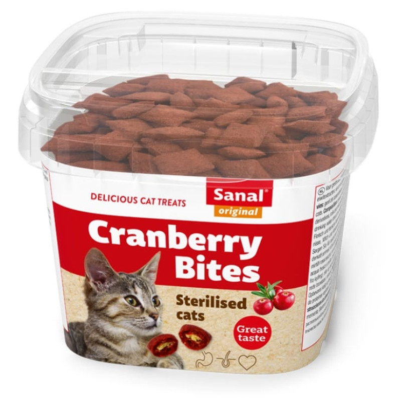 Sanal (Nl) SANAL Cranberry & Chicken Bits Sterilized Cats, 75g - spilventiņi ar dzērvenēm un vistu sterilizētiem kaķiem