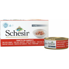 Schesir (It) SCHESIR Cat Tuna with Shrimps, 6x50g - tuncis un garneles želejā