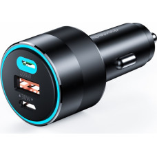 Choetech Ātrais auto lādētājs 130W 2xUSB-C + USB-A melns