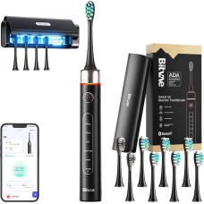 Bitvae Sonic toothbrush with app and tip set, travel case and UV sterilizer S2+HD2 (black)