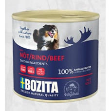 Bozita (Se) BOZITA Dog Paté Beef, 625g - bezgraudu pastēte ar liellopu suņiem