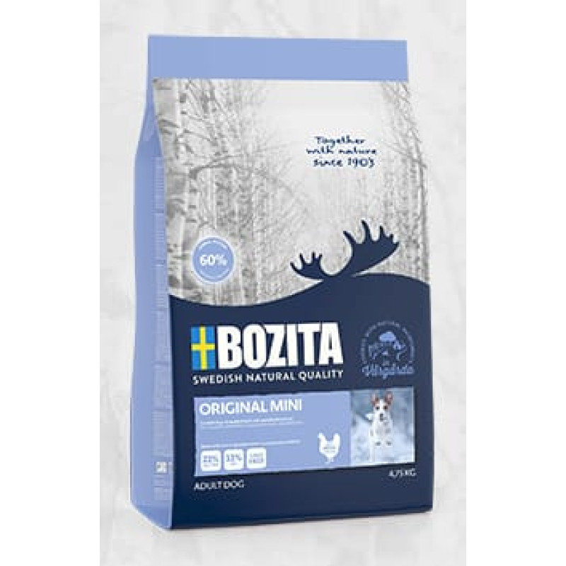 Bozita (Se) Bozita Original Mini, 4.75kg - sausā barība ar vistu pieaugušiem suņiem