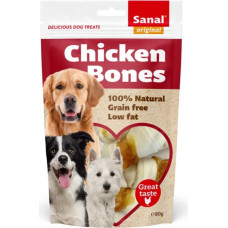 Sanal (Nl) Sanal Chicken Bones, 80g - košļājāmie stienīši ar vistas fileju