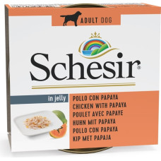 Schesir (It) SCHESIR Dog Chicken Fillets with Papaya in Jelly, 150g - vistas fileja un papaja želejā