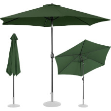 Uniprodo Dārza lietussargs apaļš, liels noliecams ar kloķa diametru. 300 cm zaļš