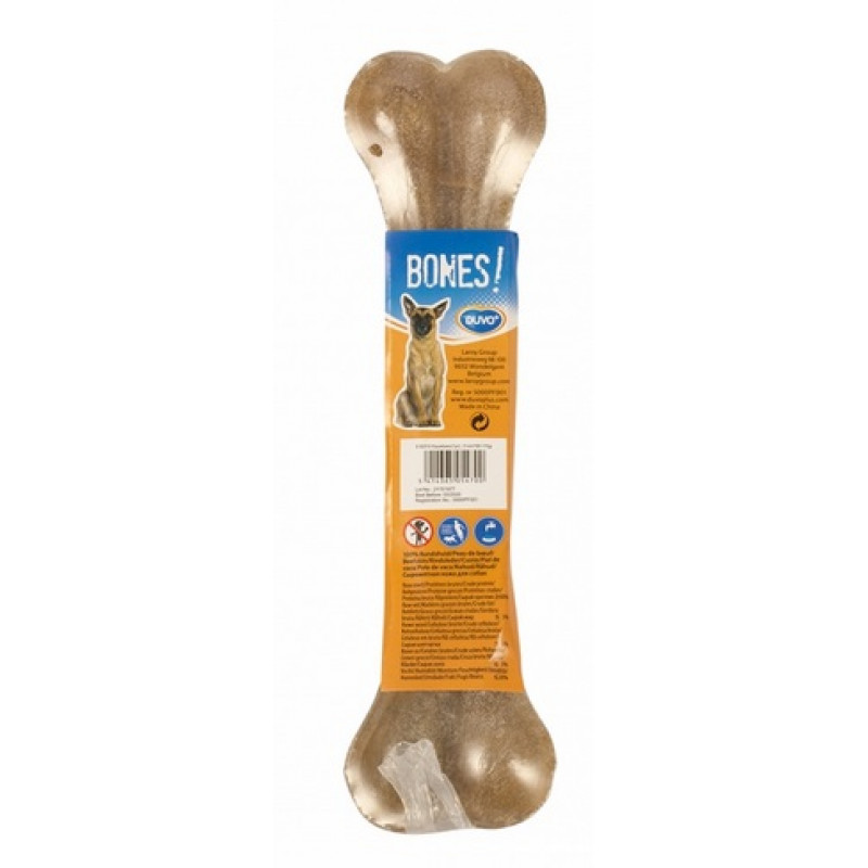 Duvo Plus (Be) Duvo Plus Rawhide Bone, 21cm - košļājamais kauls no presētam liellopa ādām