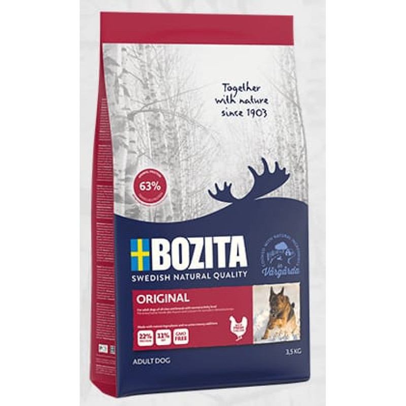 Bozita (Se) Bozita Dog Original, 12kg - sausā barība ar vistu pieaugušiem suņiem