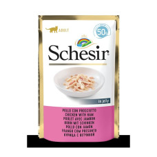 Schesir (It) Schesir Cat Chicken with Ham Jelly, 50g - vista un šķiņķis želejā