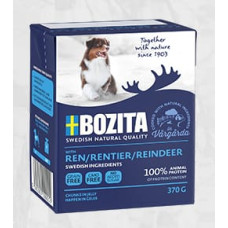 Bozita (Se) BOZITA Dog Chunks in Jelly Reindeer, 370g - bezgraudu gabaliņi želejā ar ziemeļbriedi suņiem