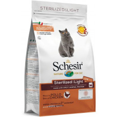 Schesir (It) Schesir Sterilized & Light Chicken, 10kg - sausā barība ar vistu sterilizētiem kaķiem un kaķiem ar lieko svaru