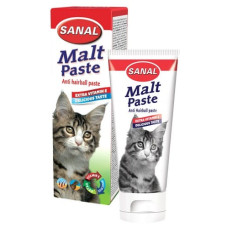 Sanal (Nl) SANAL Malt Paste, 100g - pasta pret spalvu kamoliem kuņģī kaķiem