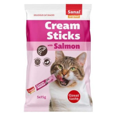Sanal (Nl) Sanal Cream Sticks Salmon, 5x15g - krēms ar lasi