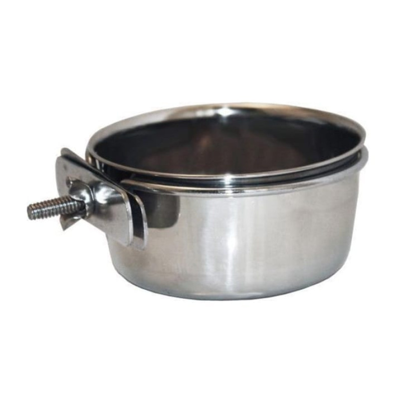 No Name Feed Bowl With Holder, 560ml - metāla bļoda ar skrūves stiprinājumu