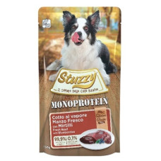 Stuzzy (It) Stuzzy Monoprotein Grainfree Fresh Beef&Blueberries, 150g - bezgraudu sautēta svaiga liellopu gaļa ar mellenēm suņiem