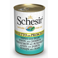 Schesir (It) Schesir Cat Tuna with Ham in Broth, 140g - tuncis un šķiņķis buljonā