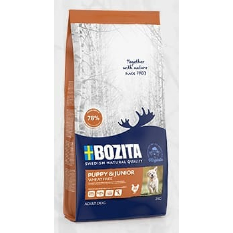 Bozita (Se) Bozita Dog Puppy & Junior Wheat Free, 12.5kg - sausā barība kuceniem