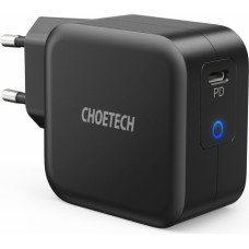 Choetech Ātrais lādētājs GaN USB Type C 61W 3A PowerDelivery melns