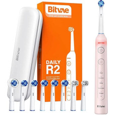 Bitvae Sonic toothbrush with tips set and travel case Bitvae R2 (pink)