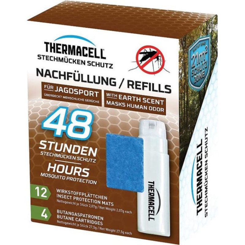 Thermacell Moskītu atbaidīšanas uzpildes iepakojums, Thermacell 48 stundas, Earth Scent Hunting