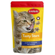 Sanal (Nl) SANAL Tasty Stars Poultry, 40g - mīkstas zvaigznītes ar vistu