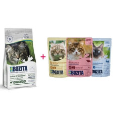 Bozita (Se) Bozita Grain Free Active & Sterilized Lamb, 400g+DĀVANA - bezgraudu sausā barība ar jēru aktīviem sterilizētiem kaķiem + 3 KONSERVI DĀVANĀ