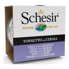 Schesir (It) SCHESIR Cat Tuna with Grouper, 85g - tuncis un grupers želejā