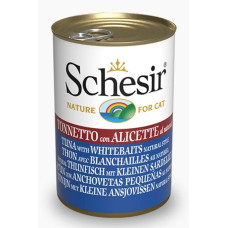 Schesir (It) Schesir Cat Tuna with Whitebaits Natural Style, 140g - tuncis un salaka (sņitka) savā sulā