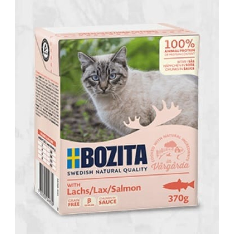 Bozita (Se) Bozita Salmon Sauce, 370g - bezgraudu gaļas gabaliņi ar lasi mērcē