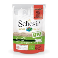 Schesir (It) Schesir BIO Monoprotein Beef, 85g - bezgraudu organiska sautēts liellops kaķiem