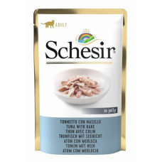 Schesir (It) Schesir Cat Tuna with Hake, 85g - tuncis un heks želejā