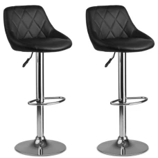 Sofotel Bāra krēsls ar atzveltni Nerra melns - 2 gab.