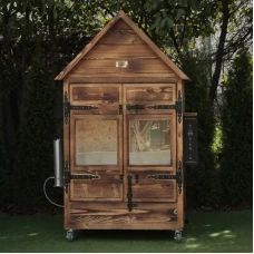 Dārza Elektriskā Kūpinātava 500L, apdedzināts koks, bez impregnācijas, 100x70x120 