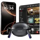 USAMS Echo E02 TWS Bluetooth austiņas – ANC+ENC – Melnas — Foto 8
