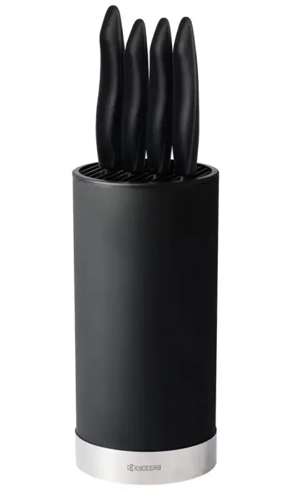 Kyocera Kulatý blok na nože černý + 4 SHIN BLACK nože KB-RD BK 4KN ZK EU