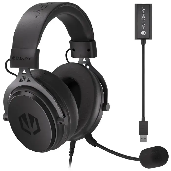Endorfy headset VIRO Plus USB / drátový / s odnímatelným mikrofonem / USB / juodas