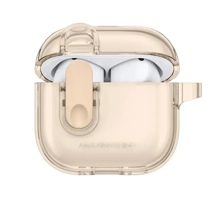 AmazingThing Minimal apsauginis dėklas AirPods 4 ausinėms – Desert