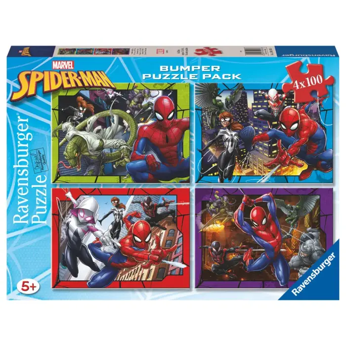 Marvel Spiderman puzzle 4x100 tk