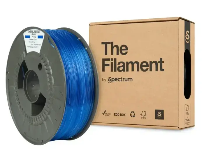 Filaments PET-G caurspīdīgs zils 1kg Filaments, Spectrum